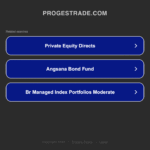 Screenshot of Progestrade.com scam trading dashboard with fake profit numbers