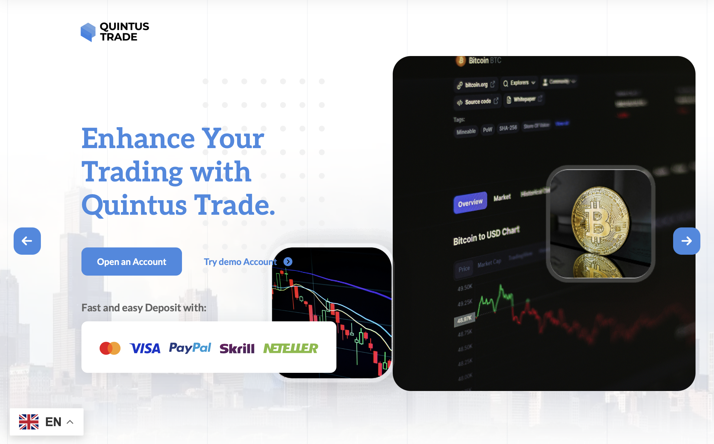 Warning sign illustrating the risks and red flags associated with QuintusTrade.com