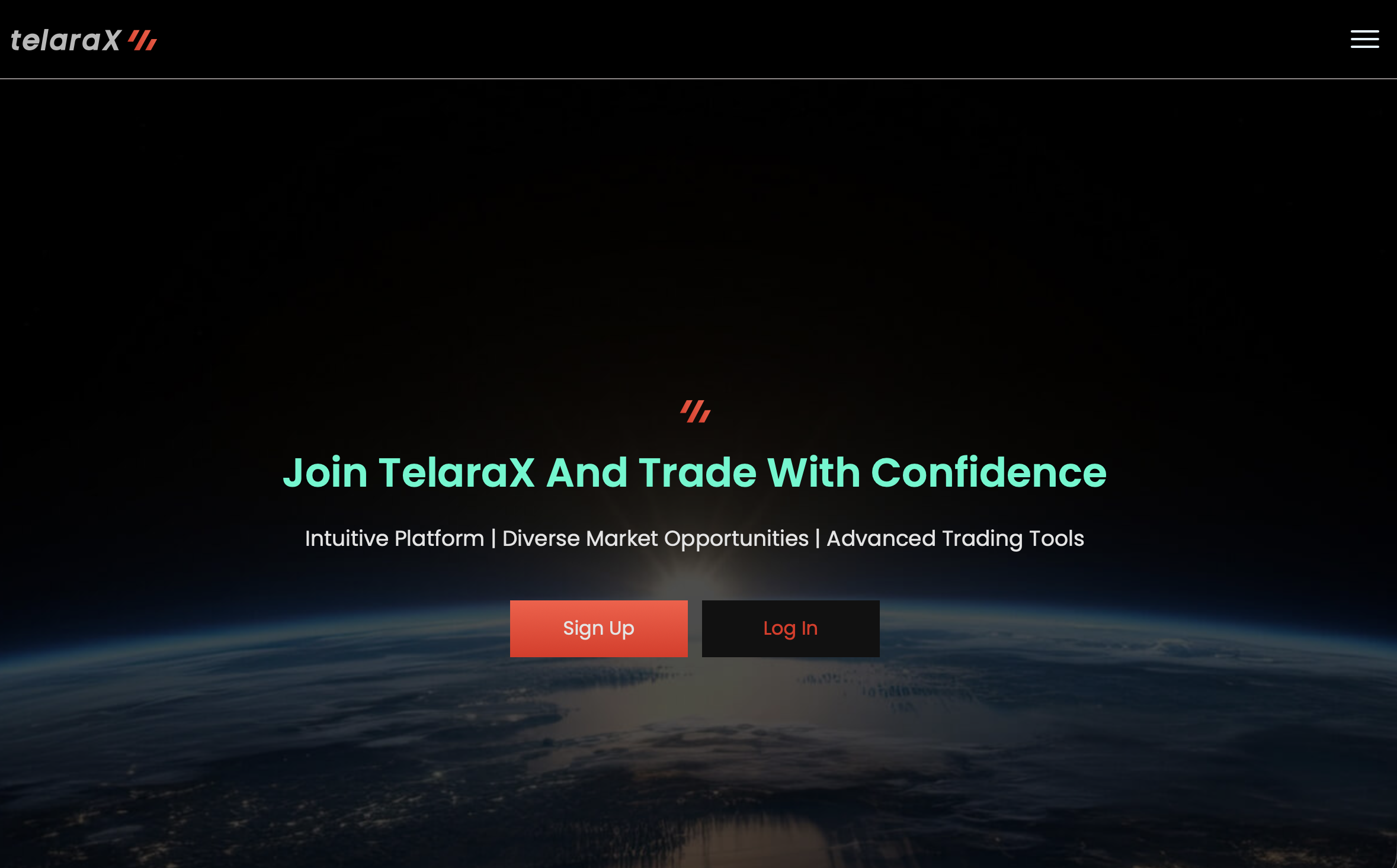 Telarax.io trading platform dashboard screenshot