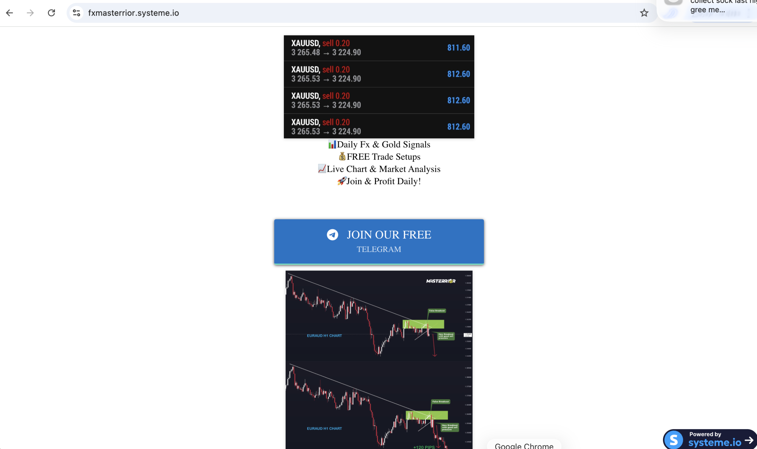 fxmasterrior.systeme.io scam