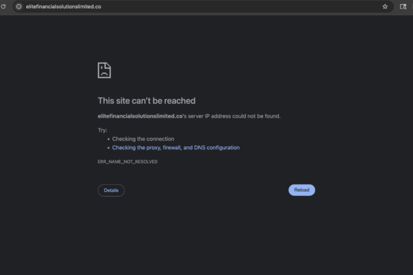 elitefinancialsolutionslimited.co scam alert