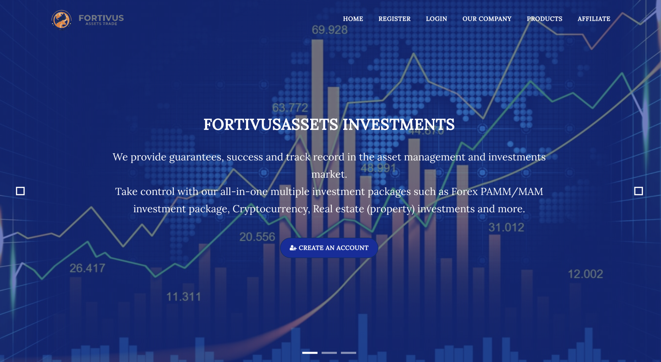 fortivusassets.com dashboard overview.
