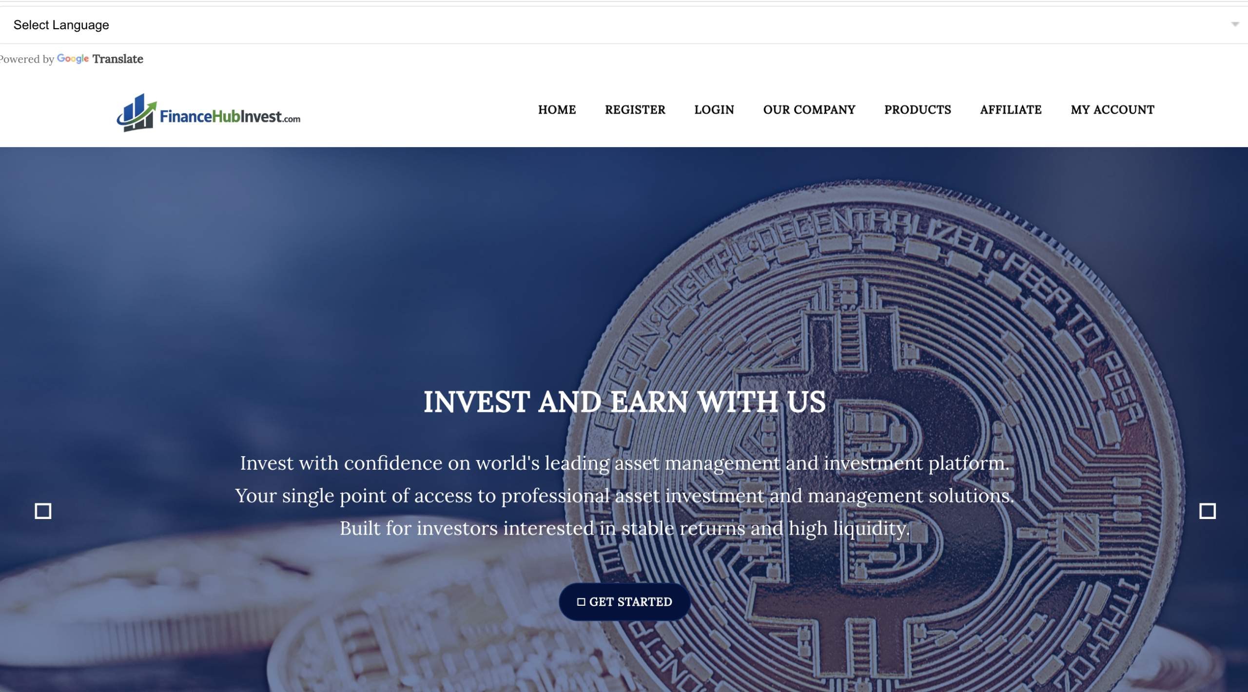 financehubinvest.com platform overview